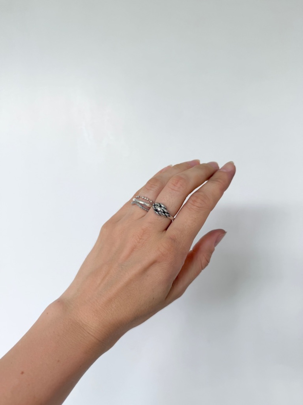 Vintage 925 silver unique basket weave ring